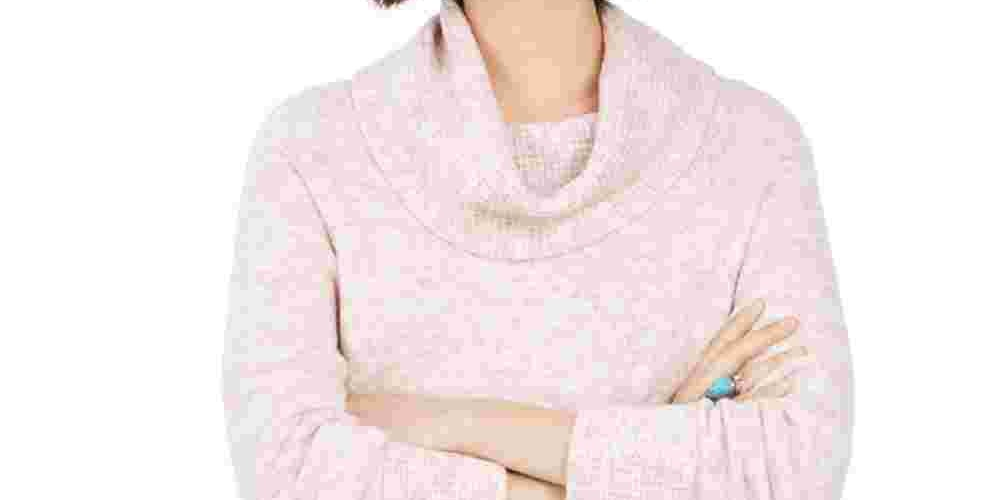 Suéter feminino estilo &amp; co com gola alta, tamanho PP, roxo