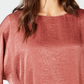 Blusa feminina Alfani de cetim lavado com manga dolman e bolhas, tamanho rosa, tamanho PL