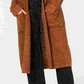 Cardigan feminino com bolsos e manga comprida, aberto, suéter espanador, tamanho pequeno, marrom, Hooked UP by IOT