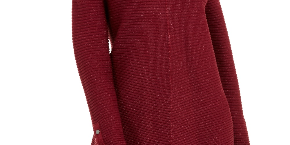 Suéter feminino metálico Alfani, vermelho, tamanho PL