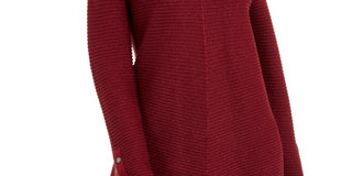 Suéter feminino metálico Alfani, vermelho, tamanho PL