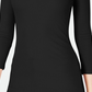 Blusa feminina com decote em V da INC International Concepts, preta, tamanho pequeno médio