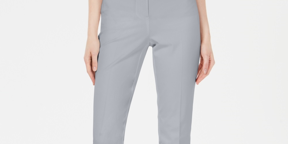 Calça skinny Hollywood feminina Alfani Bi Stretch cinza tamanho 14 Petite