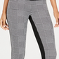 Legging feminina INC International Concepts Petite Houndstooth Front Ponte Back, preta, tamanho 16 P