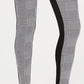 Legging feminina INC International Concepts com frente pied-de-poule e costas ponte, preta, tamanho 2P