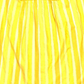 Blusa de algodão listrada com mangas e babados Style &amp; Co, tamanho XS, amarela, feminina