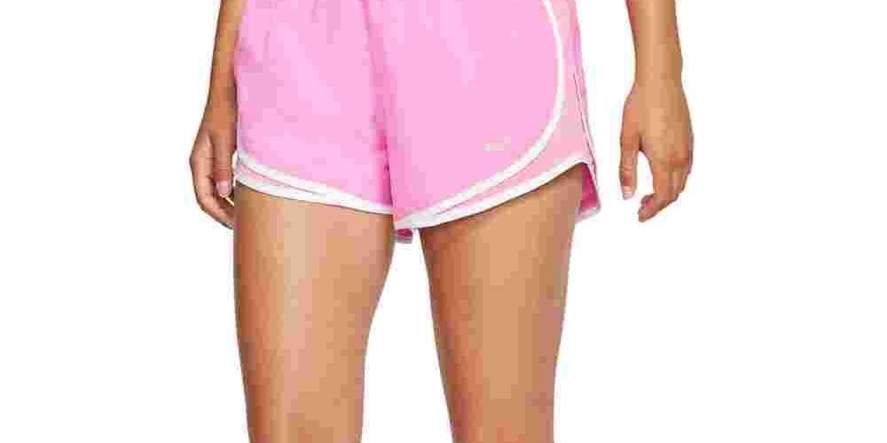 Shorts de corrida Nike Tempo feminino rosa, tamanho médio