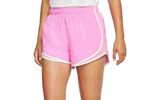 Shorts de corrida Nike Tempo feminino rosa, tamanho médio