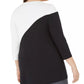 Túnica Alfani Plus Size Colorblock Feminina Preta 0X