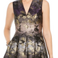 Vestido Vince Camuto Feminino Vince Camuto Metálico Jacquard Fit &amp; Flare Preto Tamanho 10