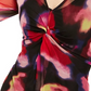 Blusa feminina estampada com frente torcida, preta, tamanho P, da INC International Concepts