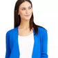 Cardigan feminino Alfani azul manga comprida aberto tamanho pequeno