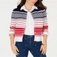 Cardigan listrado feminino Charter Club azul tamanho pequeno