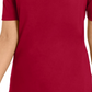 Túnica feminina Karen Scott com mangas curtas e acabamento em tachas, vermelho brilhante, tamanho X-S