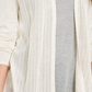 Cardigan feminino Charter Club Chevron Pointelle bege tamanho XX-G