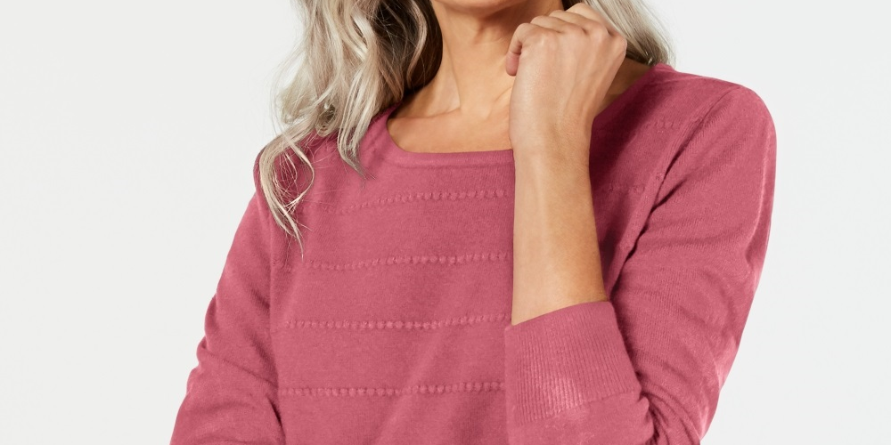 Karen Scott Suéter Feminino Otomano com Ponto Rosa Tamanho PS/M