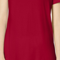 Camiseta feminina JM Collection com ombros descobertos e manga curta, vermelha, tamanho médio