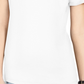 Karen Scott Top feminino com recorte triplo e argola, branco, tamanho médio
