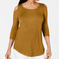 JM Collection Top feminino pequeno com ombros descobertos, amarelo, tamanho pequeno médio