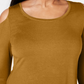 JM Collection Top feminino pequeno com ombros descobertos, amarelo, tamanho pequeno médio