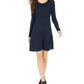 Vestido suéter canelado feminino Style &amp; Co, azul, tamanho PL