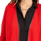 Cardigan feminino Charter Club Milano Cotton Colorblocked, vermelho, tamanho médio