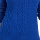Suéter feminino Charter Club Petite com decote envelope e tricô trançado, tamanho azul, pequeno, extragrande