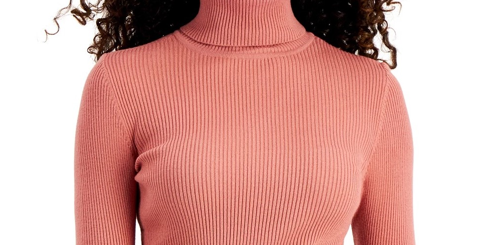 Suéter feminino de manga comprida marrom estilo &amp; co, tamanho grande, vermelho