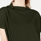 Blusa feminina Alfani com decote careca e capuz, verde, tamanho pequeno, médio