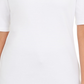 Karen Scott Blusa Feminina de Algodão com Decote em V Branca Tamanho XS