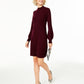 Vestido justo de cashmere com decote falso feminino Charter Club, vermelho, tamanho grande