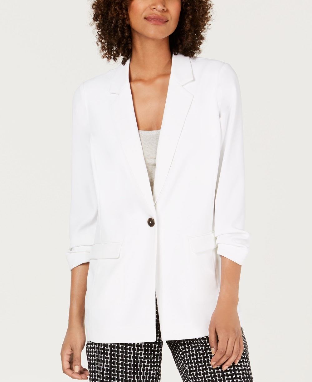 Blazer Alfani Feminino Petite Manga 3/4 Branco Tamanho Petite Médio