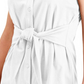 Blusa feminina Charter Club sem mangas com amarração frontal, branca, tamanho pequeno
