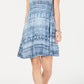 Vestido rodado sem mangas feminino Style &amp; Co, azul, tamanho pequeno
