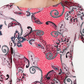 Charter Club Petite Pima Cotton Women's Top com estampa de botões e ombros de fora, rosa, tamanho pequeno extragrande