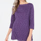 Karen Scott Blusa feminina com decote canoa e tingimento espacial, roxa, tamanho XX-G