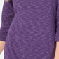 Karen Scott Blusa feminina com decote canoa e tingimento espacial, roxa, tamanho XX-G