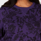 Moletom feminino Karen Scott Sport com estampa de lã, roxo, tamanho X-S