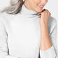 Karen Scott Suéter Feminino Luxsoft Gola Alta Branco Tamanho Pequeno Médio