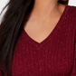 Karen Scott Suéter Feminino de Tricô com Decote em V Vermelho Tamanho PS