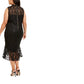Vestido Calvin Klein Plus Size Feminino Gola Simulada Renda Preto Tamanho 14