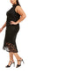 Vestido Calvin Klein Plus Size Feminino Gola Simulada Renda Preto Tamanho 14
