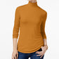 Blusa de gola alta feminina Maison Jules, amarela, tamanho X-S