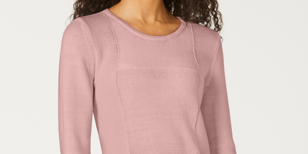 Karen Scott Suéter Feminino Patchwork com Ponto Rosa Tamanho XXG