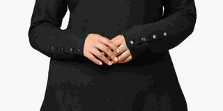 Túnica feminina Alfani Plus Size em malha canelada, preta, tamanho 2X