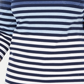 Karen Scott Blusa Listrada Manga 3/4 Feminina Azul Tamanho Médio