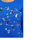 Blusa de algodão com detalhes Karen Scott feminina, azul, tamanho X-G
