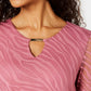 Blusa feminina estampa animal burnout da coleção JM, rosa, tamanho pequeno, extragrande