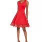 Vestido feminino Donna Ricco Fit and Flare vermelho tamanho 16
