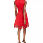 Vestido feminino Donna Ricco Fit and Flare vermelho tamanho 16